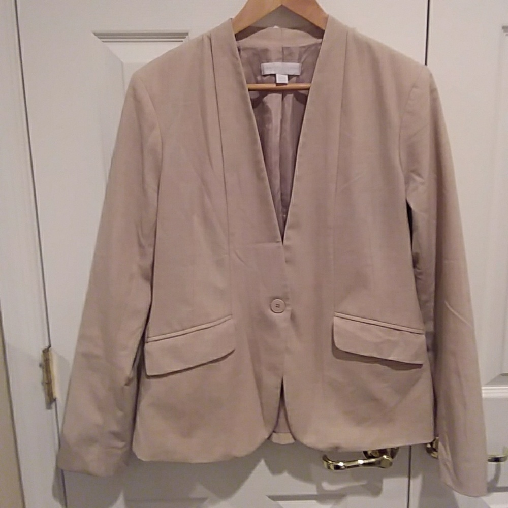 New York & Company Beige Blazer Sz 12